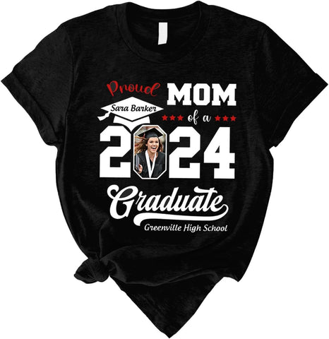 Personalized Graduation 2024 Shirt Proud Family of A Class of 2024 Graduate Class of 2024 Senior Class of 2024 Class of 2024