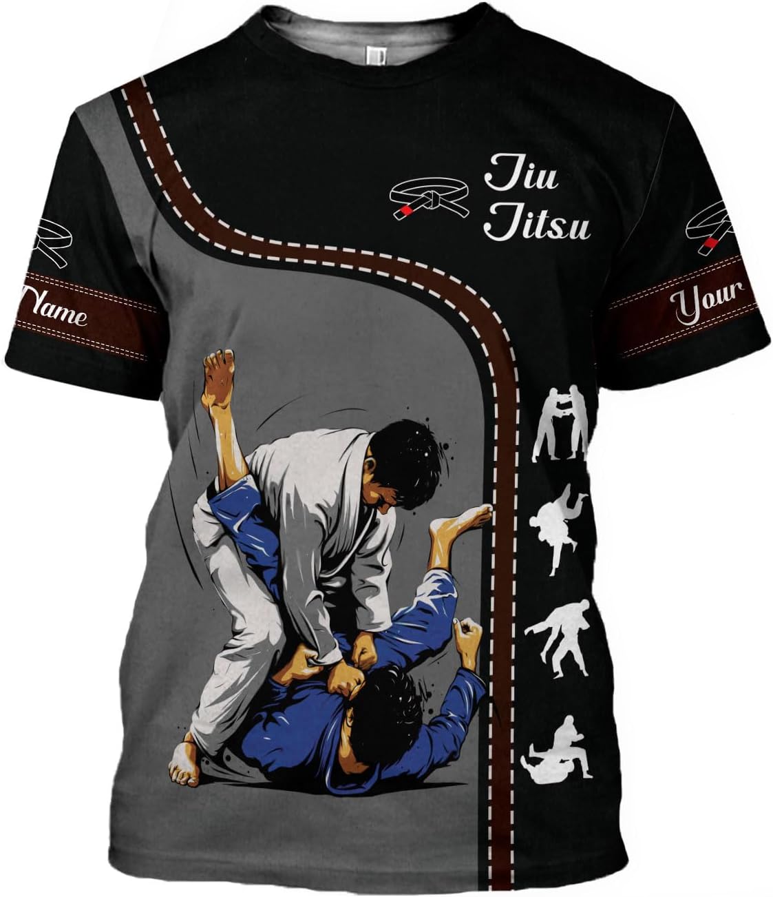 Personalized Jiu Jitsu 3D Shirts for Men, Women Jiu Jitsu Shirt, Jiu Jitsu Gifts, Jiu Jitsu T Shirt, Jujitsu Gifts (HD304)