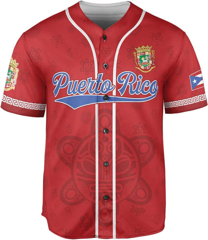 Personalized Puerto Rico Baseball Shirt,Customized Team Name Puerto Rican Baseball Jersey for Men,Women S-5XL
