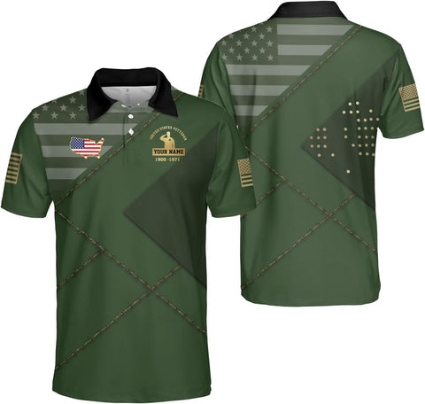 LigtHuy Personalized Name Us Army Polo Shirts for Men, Us Army Shirt, Veteran Shirts, Veteran Shirts for Men S-5XL