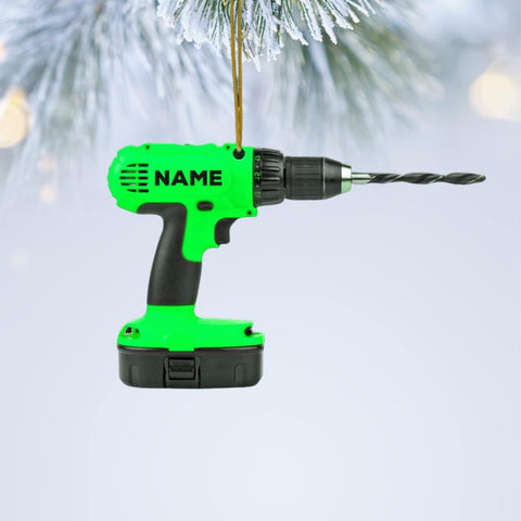 Artparel Custom Drill Machine Ornament Power Tool Drill Ornament for Christmas Tree Driller Gift Xmas Drill Ornament Power Drill Ornaments for Christmas Tree Construction Tools Xmas Ornament (DMC1)