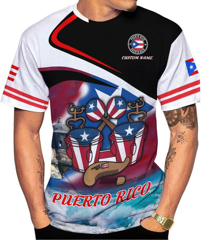 Personalized Puerto Rico Shirt, Puerto Rican T-Shirts for Women Men, Puerto Rico Flag Shirt, Pride T-Shirt for Puerto Rican