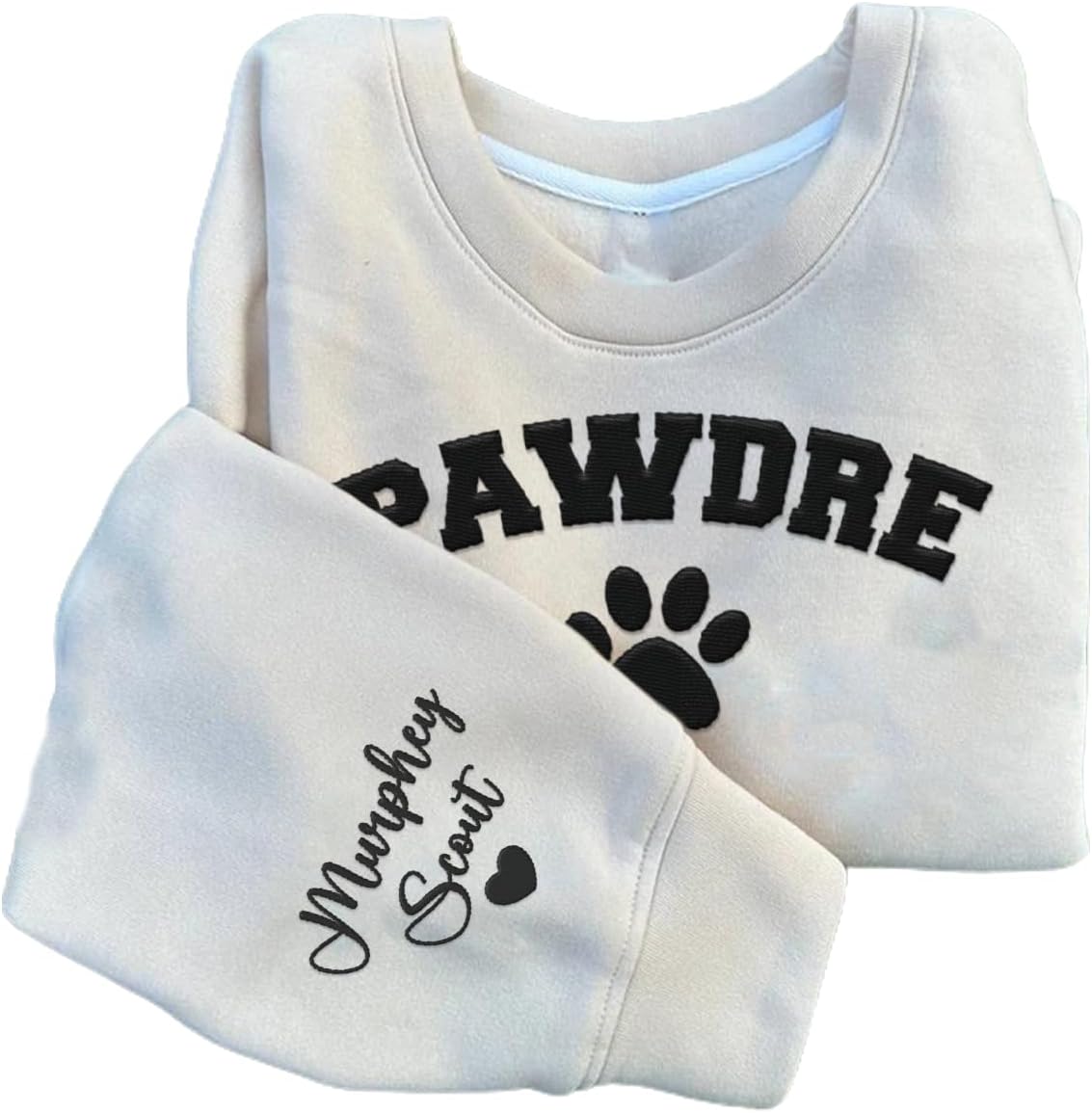 Personalized Embroidered Crewneck Sweatshirt, Custom Dog Dad Shirt, Proud Dog Dad Gift for Men (Cotton + Polyester, SS49)