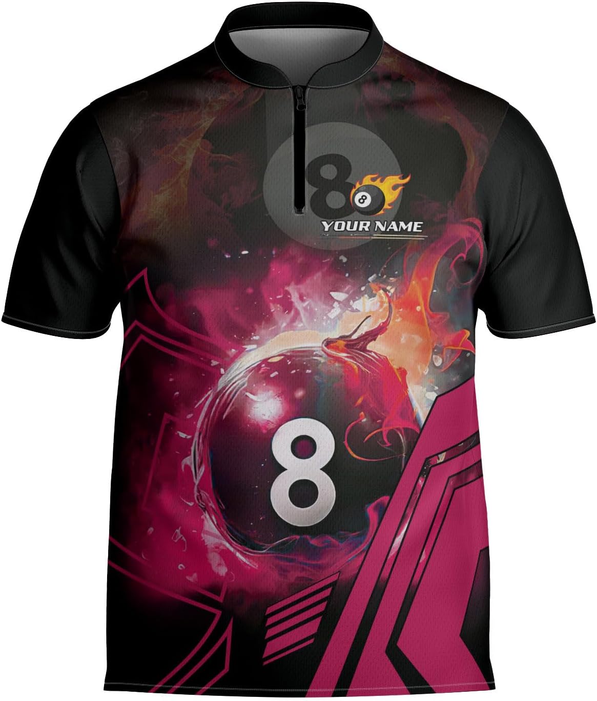 Artparel Personalized Billiard Jersey 3D Billiard Shirts for Men Billiard Bowling Jersey Billiards 9 Ball Pool Shirts for Men