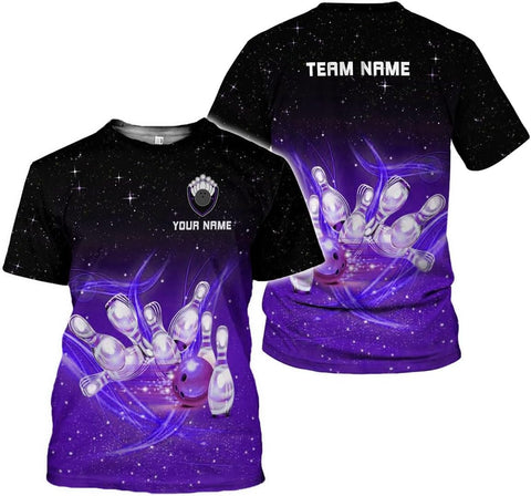 Rivelus Personalized Name Bowling Shirts for Men and Women 3D, Bowling Shirts for Team Bowling, Bowling Shirts Gift