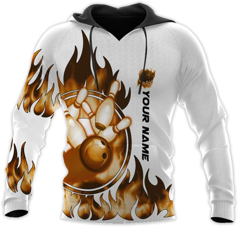 Pretyprints Personalized Bowling Shirt - Custom Bowling Gift for Women & Men