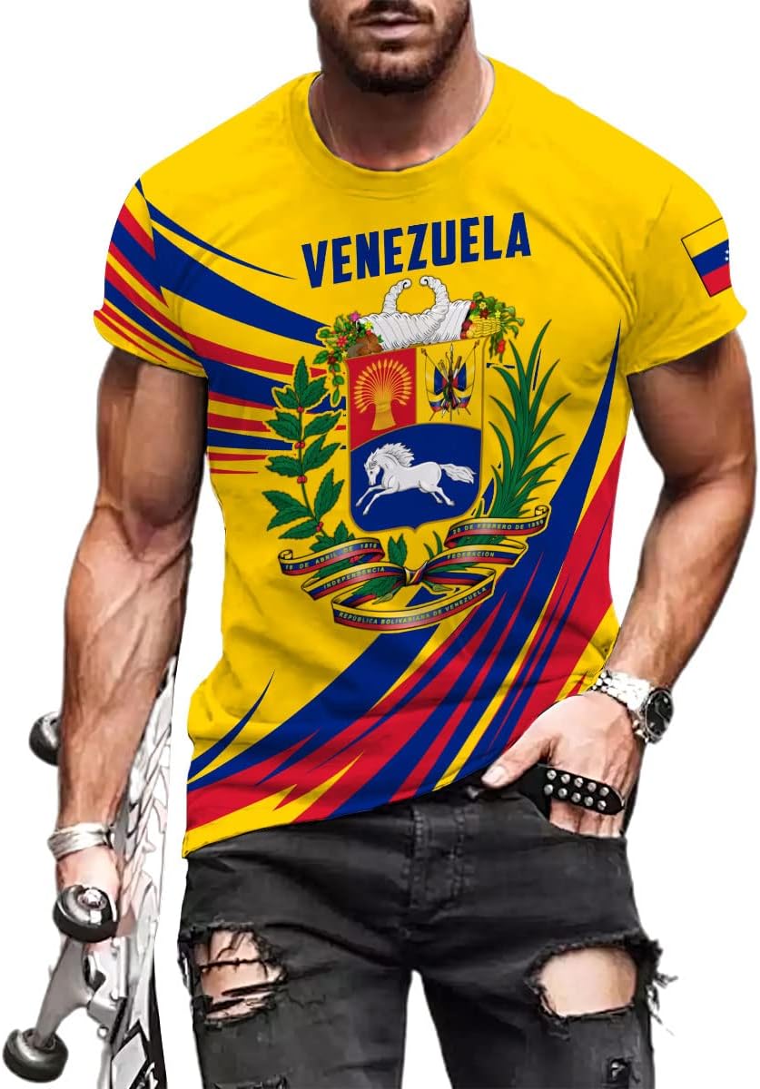 Royal Fight Personalized Coat of Arms Shirt with Venezuela Flag - Pride Shirts for Men & Women