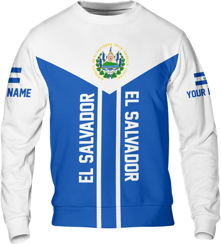 AOVL Custom El Salvador 3D Shirt for Men Camiseta De El Salvador Flag Shirt Salvadorans Pride Jersey El Salvadoreña Tshirt