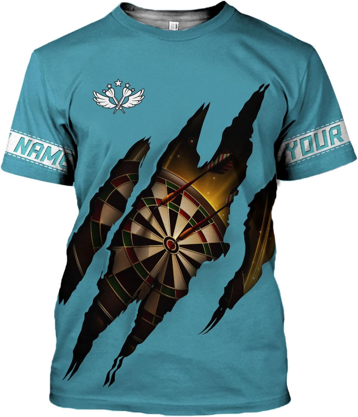 HomeDesign Personalized Dart Shirts, Darts Shirts for Men, Dart Jerseys for Teams, Dartboard Players Shirt Darts Board Gift