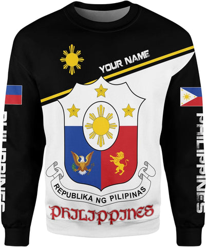 Mostprints Personalized Name Philippines Shirts 3D, Filipino Flag Pride Shirt Philippines Shirt Flag Tshirt for Men Women S-5XL