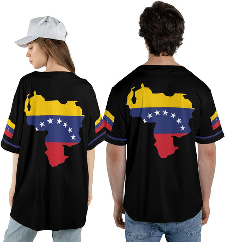 Personalized Name Venezuela Baseball Jersey Shirt, Venezuela Jersey for Men and Women Baseball Jersey Shirt Unisex S-5XL