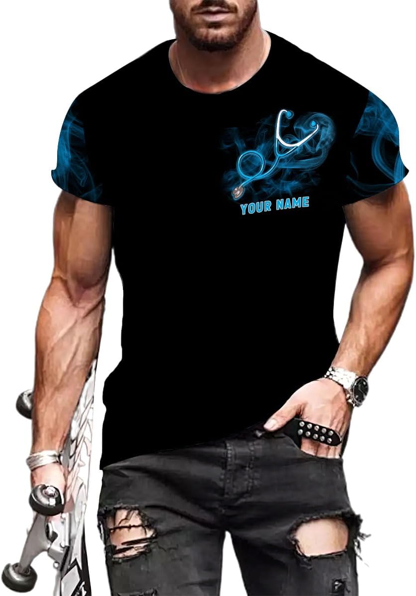 MoonArt Personalized Name Nurse Shirt Nurse Gifts Nurse Graduation Gift Funny Nurse T-Shirt Gift, Nursing Emergency Shirts