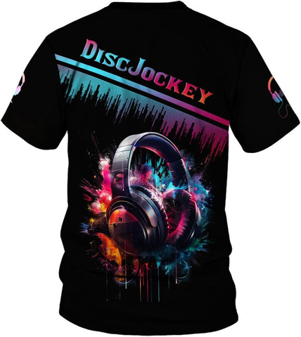 Personalized DJ 3D Shirts, Disc Jockey 3D Shirt, DJ T-Shirt, DJ Shirt Gifts for Men, Custom DJ Shirt for EMD Music Festival