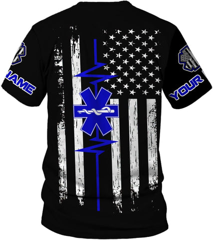 Personalized Emergency Medical Technician EMT T Shirt 3D Unisex 3D All Over Printed Sportwear, T Shirt for Men Women Adult Full Size S-5XL TS32 Multicolor