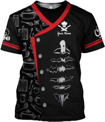 Custom Personalized 3D Chef Shirt Gifts for Lover