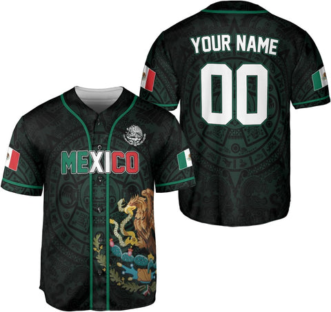 RoyalBro Personalized Mexico Baseball Jersey, Mexican Jersey for Men & Women, Mexican Flag Jersey, Mexico Shirt Camisa