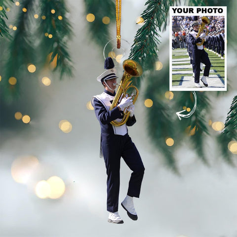 Pretyprints Marching Band Christmas Ornament Personalized Girl 2024 Custom Marching Band Gifts Band Director Gifts, Marching Band Gifts, Music Ornament Marching Band Teacher Gifts Music (Style 9)