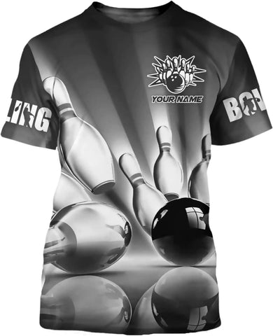 Personalized 3D All Over Print Bowling T Shirt, Men Bowling Shirts, Women Bowling Tshirt, Bowling Team Uniform, Bowling