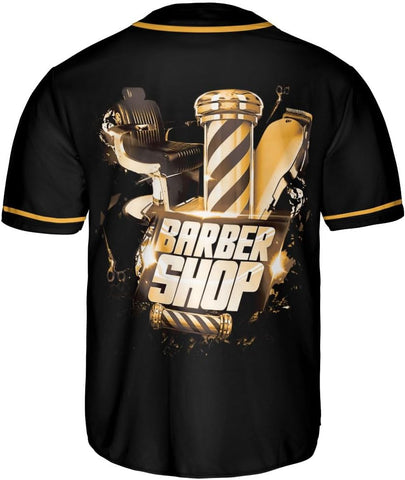 Personalized Barber Shop Baseball Jersey, Hairdresser Jersey, Barber Tools Hat