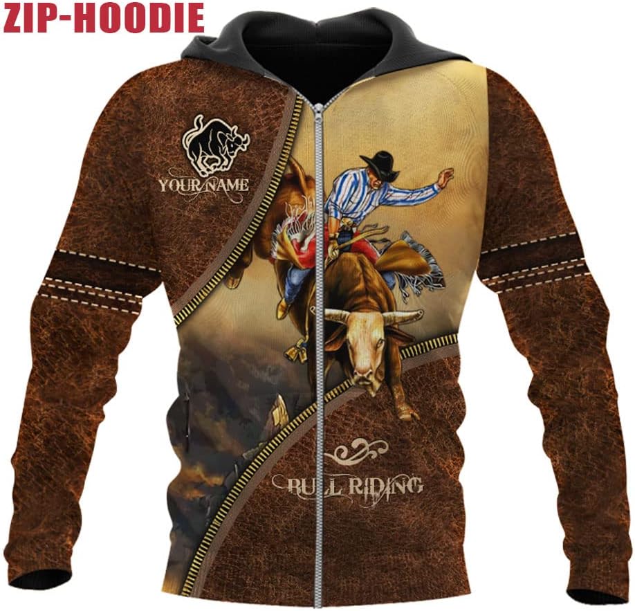 Personalized Name Bull Riding 3D Sudadera De Mexico Hombre Unisex Hoodie, T Shirt, Zip Up Hoodie, Sweatshirt For Men Women AD70 Multicolor