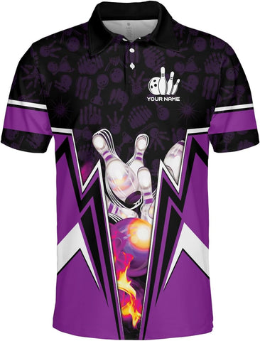 Custom Bowling Polo Shirt Personalized 3D Team Name Bowling Shirts for Men Women Jersey Unisex Bowler Short Sleeve Gift Tee