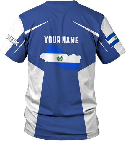 Personalized El Salvador Shirt Custom Camiseta de El Salvador Flag Shirt Men, Women Salvadorans Pride El Salvadore�a Gift