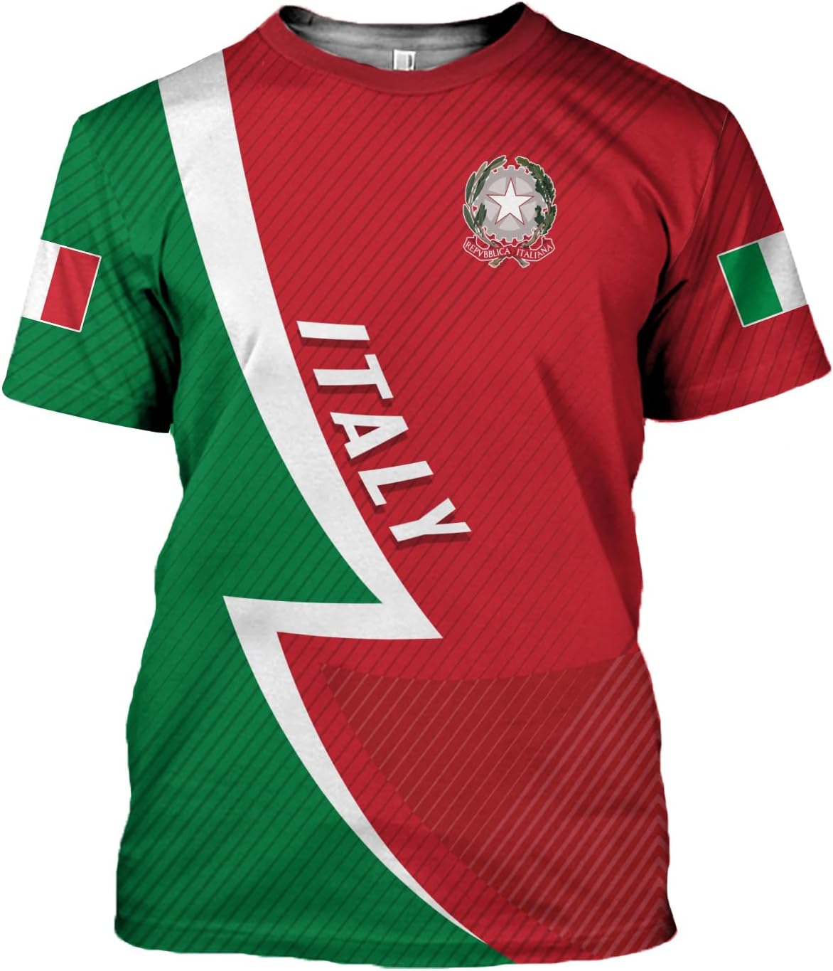 Personalized Name Italy Shirt 3D All Over Print, Italia T-Shirt, Roma Shirt, Italy Flag Pride Camisa for Italian (ITA 6)