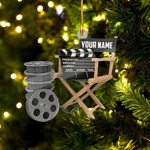 Podagree Personalized Film Clapboard Ornament Movie Clapper Christmas Ornaments Film Clapboard Ornament Film Clapper Ornament Director Clapboard Christmas Ornament Movie Clapperboard Theater (FL8)