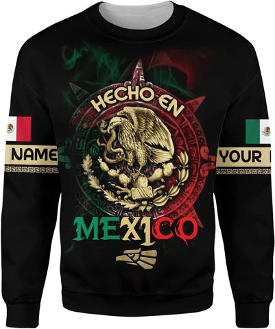 Mostprints Personalized Name Mexican Hoodie 3D, Customized Mexican Hoodies for Men, Unisex Mexico Hoodie, Mexico Hoodies for Men