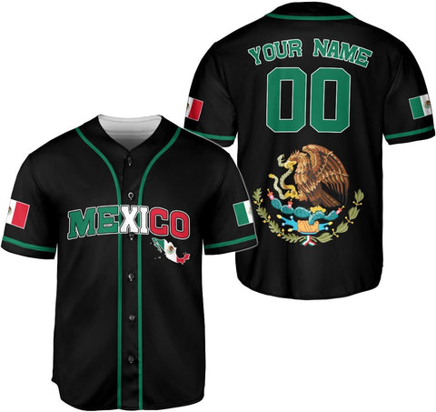 RoyalBro Personalized Mexico Baseball Jersey, Mexican Jersey for Men & Women, Mexican Flag Jersey, Mexico Shirt Camisas
