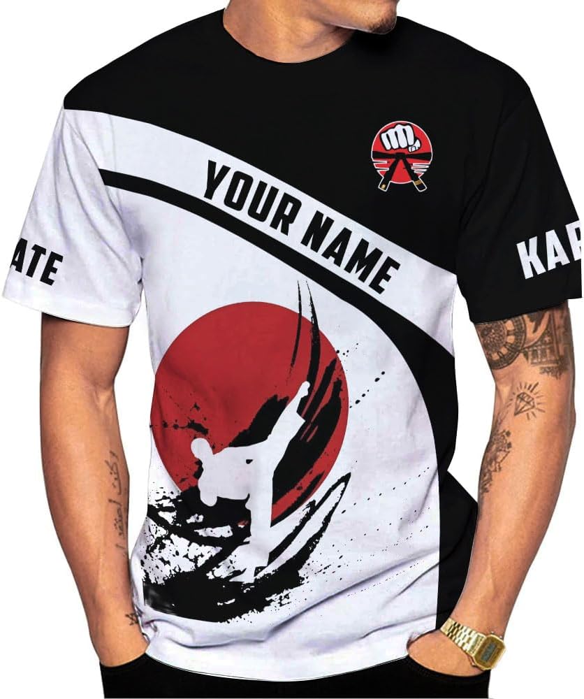 MAPrints Personalized Karate 3D Tshirt Cool Karate Gift for Boys Girls Karate Lovers T-Shirt Karate Shirts Uniform Size S-5XL