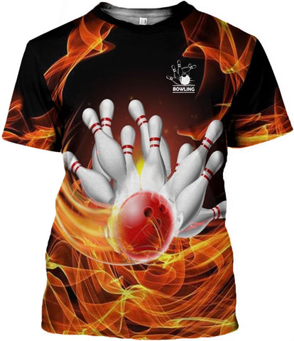 Pretyprints Personalized Bowling Shirt - Custom Bowling Gift for Women & Men