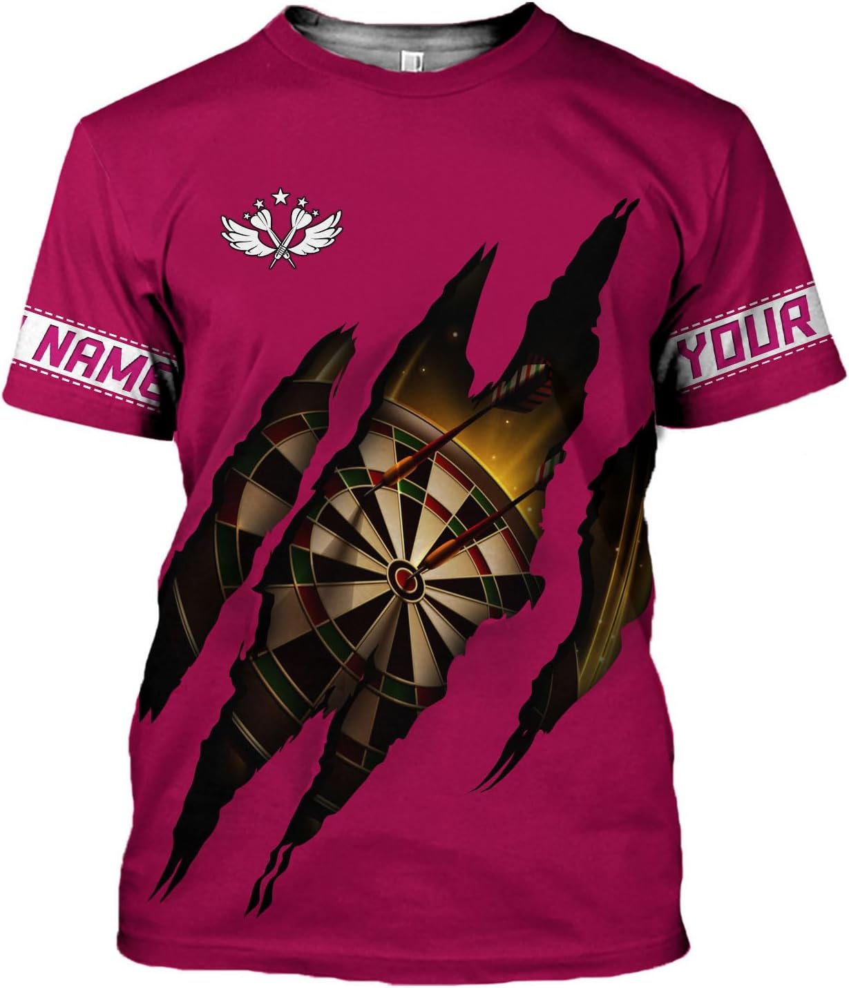 HomeDesign Personalized Dart Shirts, Darts Shirts for Men, Dart Jerseys for Teams, Dartboard Players Shirt Darts Board Gift
