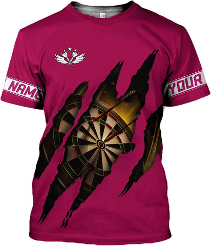 HomeDesign Personalized Dart Shirts, Darts Shirts for Men, Dart Jerseys for Teams, Dartboard Players Shirt Darts Board Gift