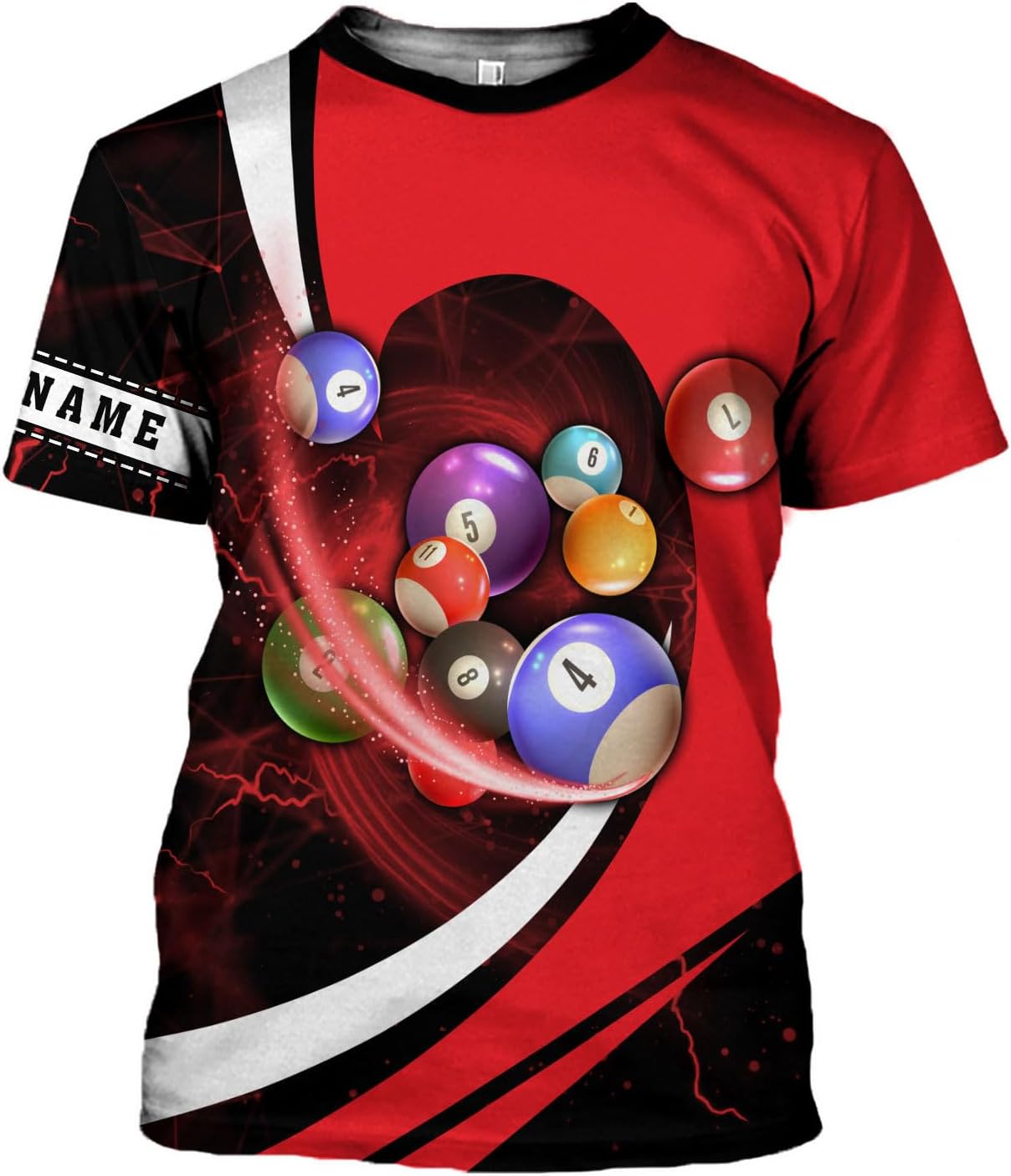 Parvii Personalized Billiards Shirt for Men, 8 Ball Pool Shirt, Billiards Gift