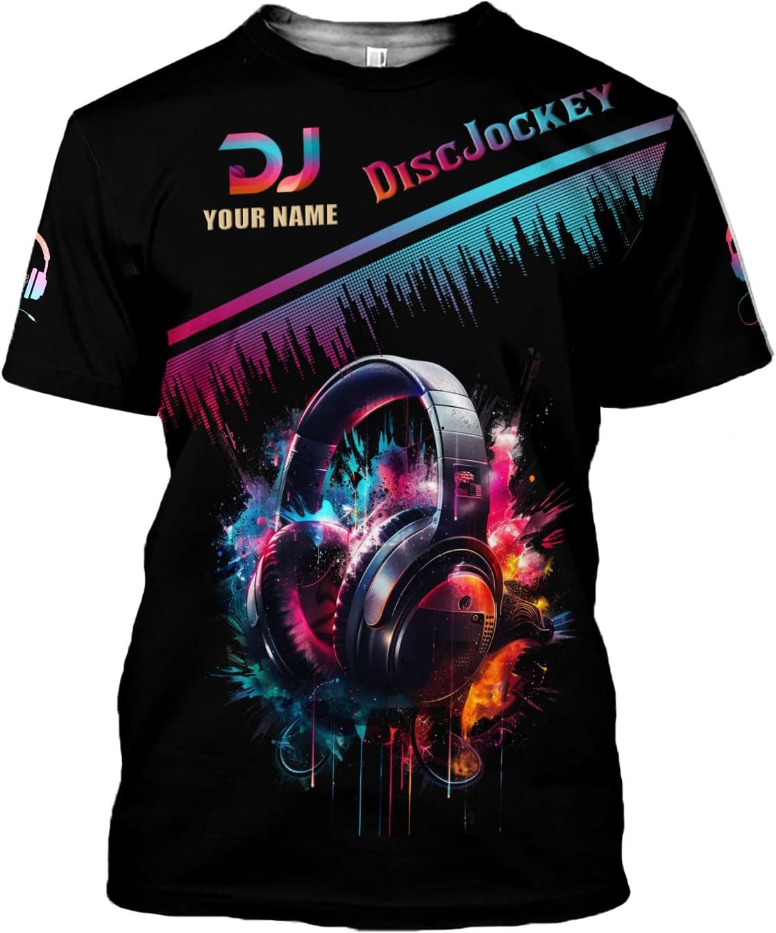 Personalized DJ 3D Shirts, Disc Jockey 3D Shirt, DJ T-Shirt, DJ Shirt Gifts for Men, Custom DJ Shirt for EMD Music Festival