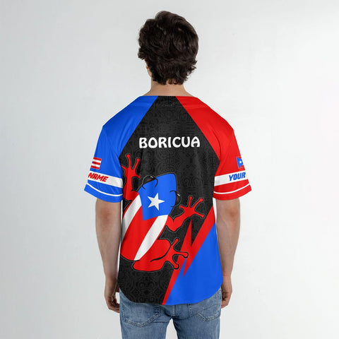 Personalized Puerto Rico Baseball Shirt, Customized Team Name Puerto Rican Baseball Jersey for Men