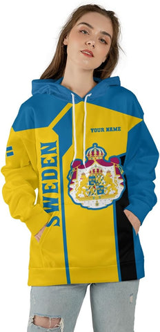 Personalized Sweden Flag Unisex Shirt Custom Vintage Sverige Sweden Casimas Shirts Men's Shirt T-Shirt Swedish National Pride