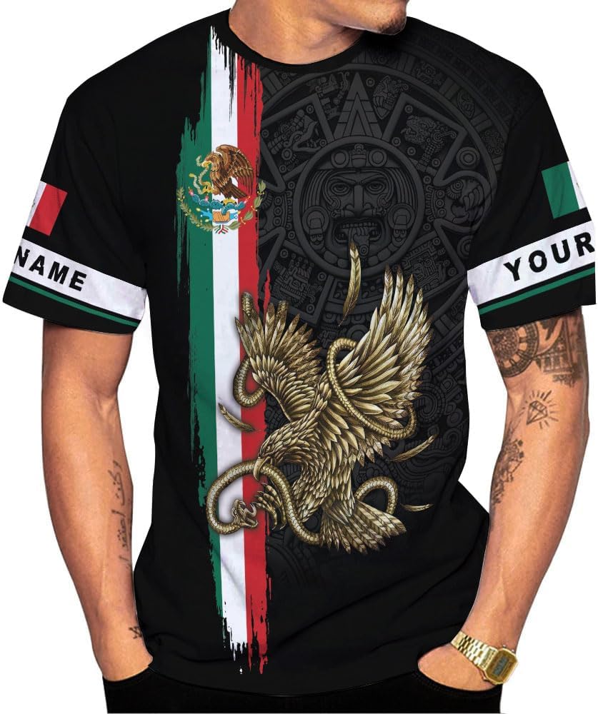 Mostefy Personalized Name Mexican Shirts for Men 3D, Customized Mexico Shirts for Men, Mexico Shirts for Women Mexico Shirt1