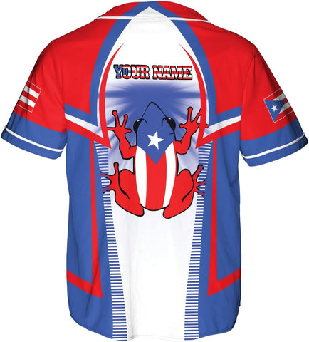 Mostefy Personalized Puerto Rico Baseball Shirt, Customized Team Name Puerto Rican Baseball Jersey for Men and Women S-5XL