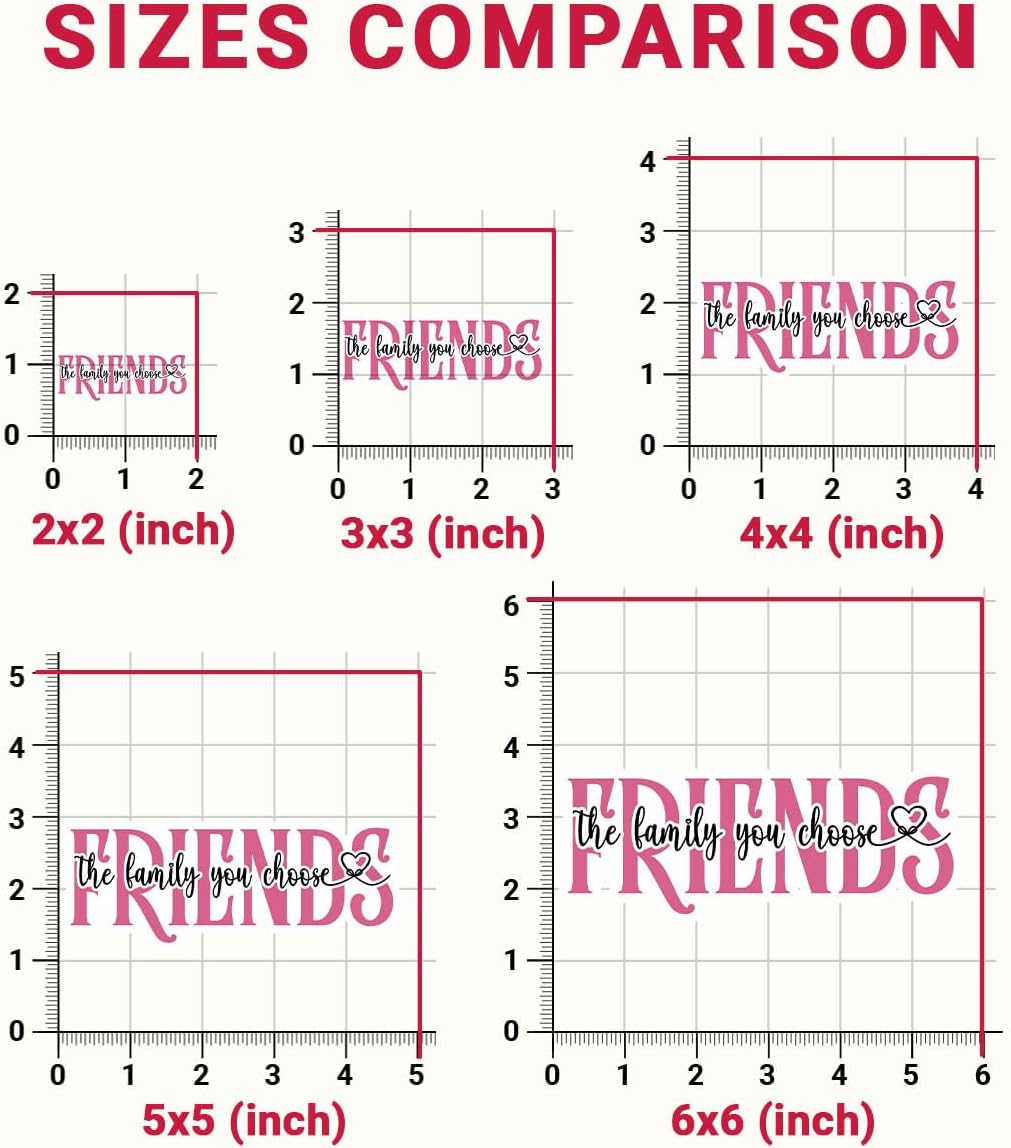 3 Pcs Friends are The Family We Choose Sticker, Friendship Love Quote Motivational Funny Sarcastic Phrase - Funny Vinyl Stickers for Water Bottles Laptop Car Hart Hat Helmet 3 Inches