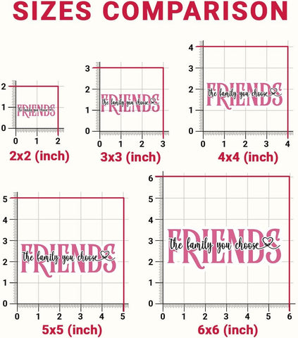 3 Pcs Friends are The Family We Choose Sticker, Friendship Love Quote Motivational Funny Sarcastic Phrase - Funny Vinyl Stickers for Water Bottles Laptop Car Hart Hat Helmet 3 Inches