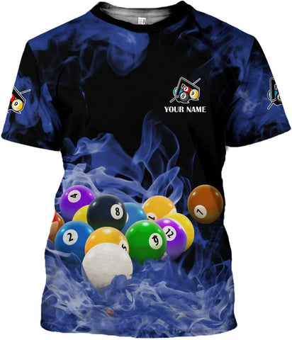 Parvii Personalized Billiards Shirt for Men, 8 Ball Pool Shirt, Billiards Gift