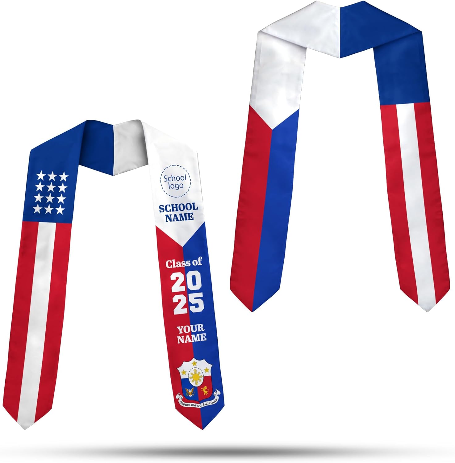 Customize Filipino Graduation Sash, Philippines Graduation Stole, Philippine Graduation Sash 2025