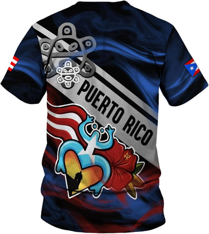 Mostprints Personalized Name Puerto Rico Shirt, Customized Puerto Rico Shirts for Men and Women, Puerto Rico Flag T-Shirt3