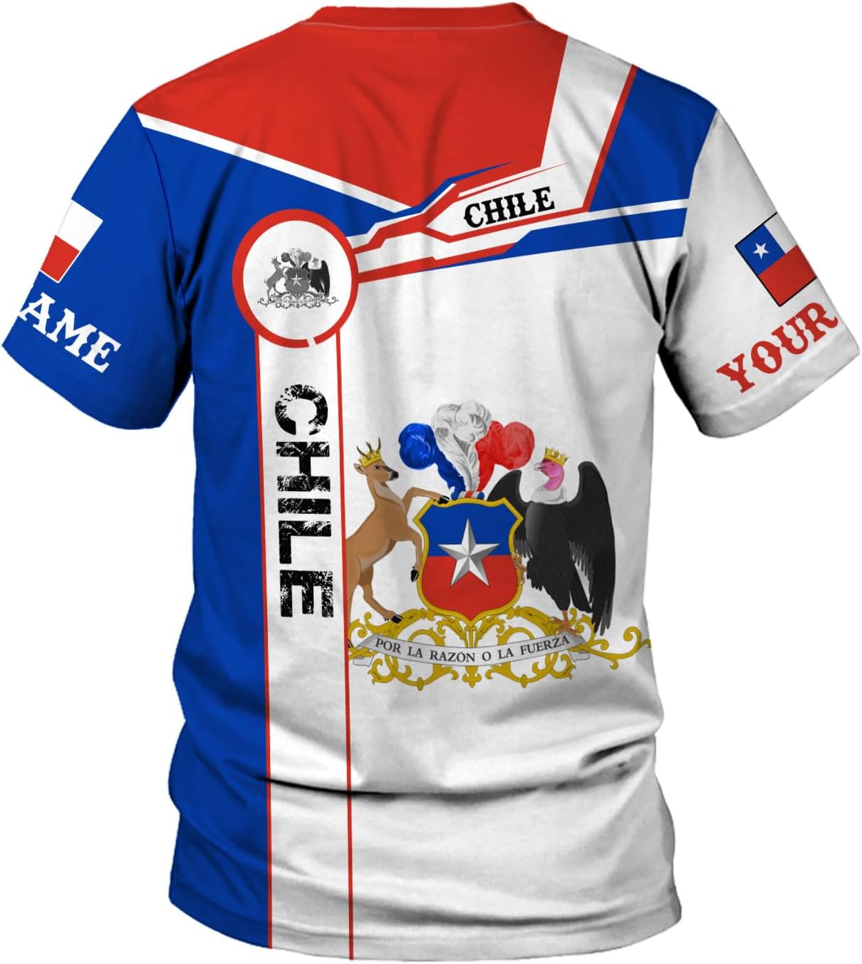 Personalized Name Chile Shirts for Men and Women, Chile Chilean Flag Pride Gift T-Shirt, Chilean Map and Flag