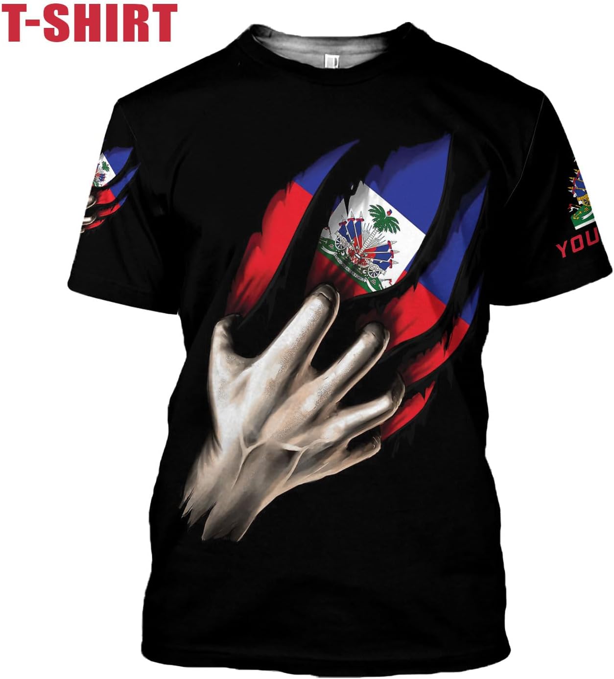 Ligthuy Personalized Haiti Shirt 3D, Haitians Flag Pride Shirt, Haiti Shirts for Men & Women, Haitian Pride Tshirt S-5XL