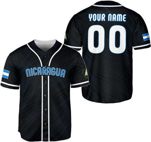 Podagree Personalized Nicaragua Baseball Jersey Shirt Name Nicaraguan Baseball Jersey for Men & Women Nicaraguan Camisas