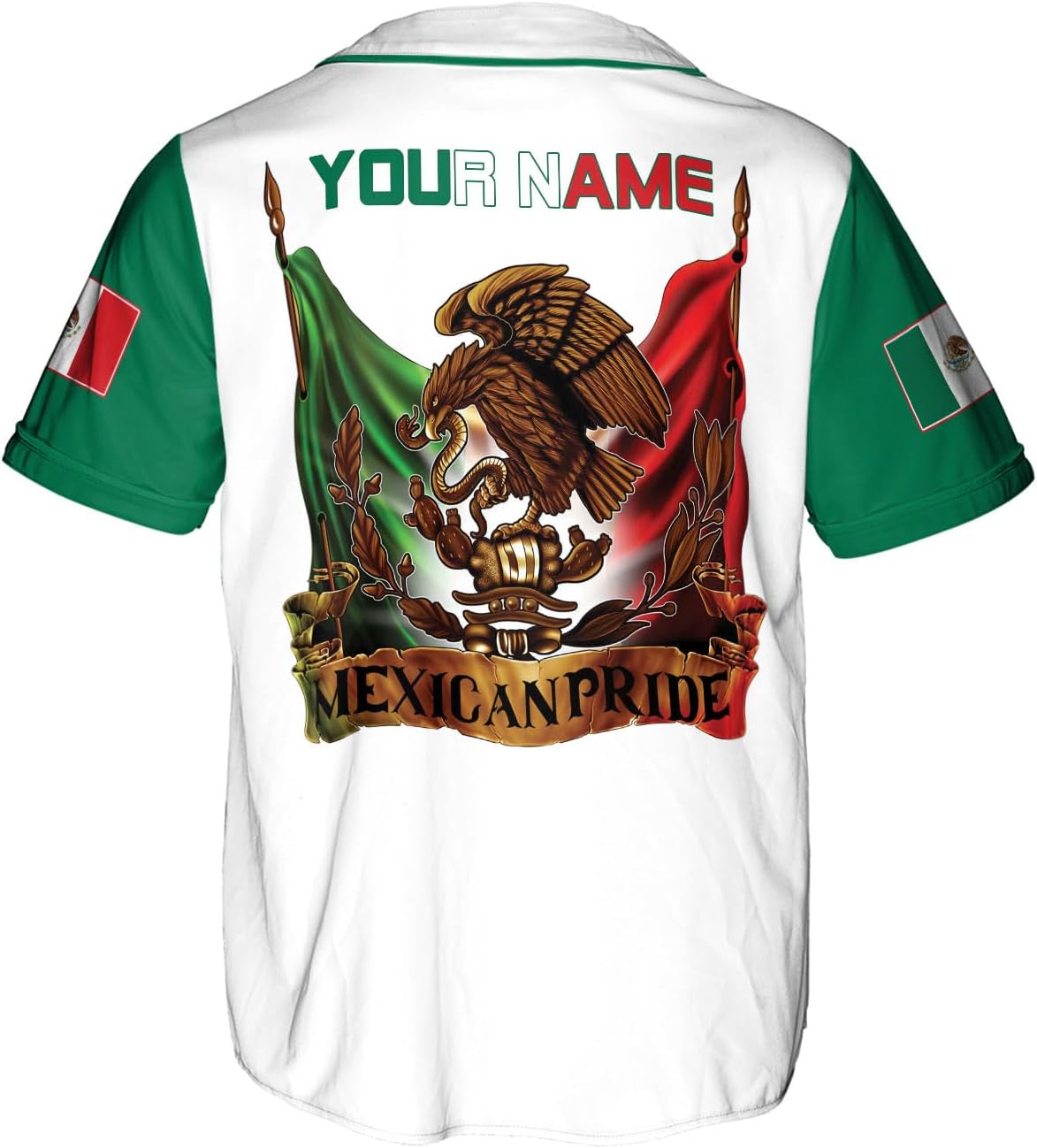 Mostefy Custom Mexico Baseball Jerseys Mexican Eagle & Flag Shirt for Teams, Mexico Shirts for Men & Women Size S-5XL