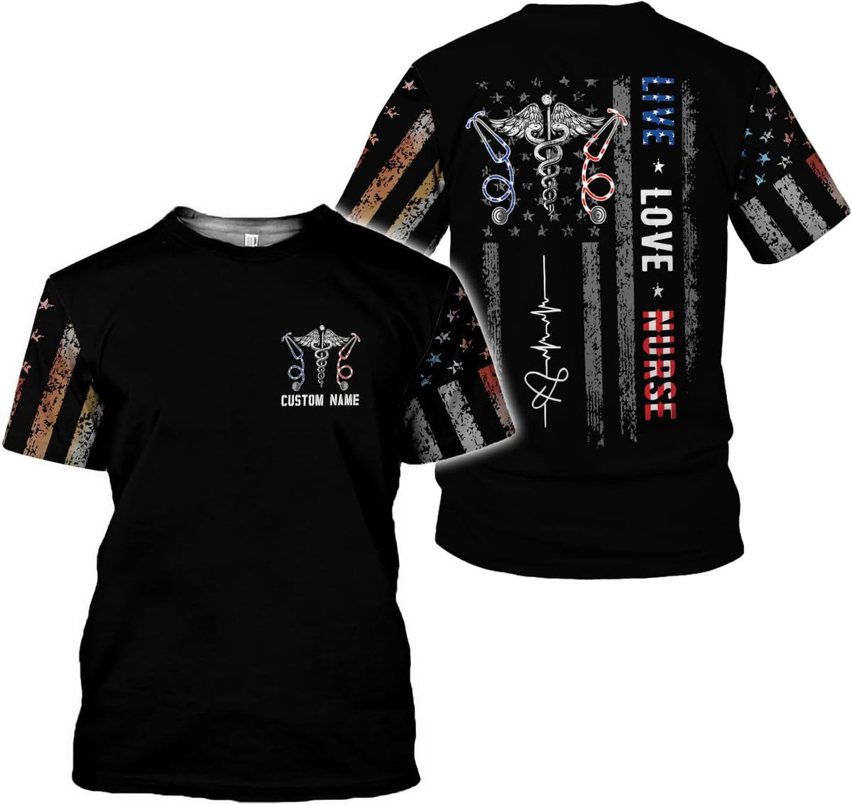 MoonArt Personalized Name Nurse Shirt Nurse Gifts Nurse Graduation Gift Funny Nurse T-Shirt Gift, Nursing Emergency Shirts